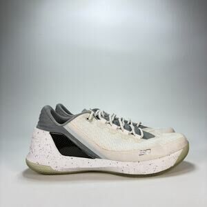 Under Armour Curry 3 Low White Gray Basketball Shoes 1286376-100 Men's Size 11